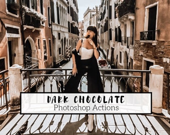5 Pro Dark Chocolate Photoshop Actions - Warm Actions, Moody Actions, Rustic Actions, Brown Actions, Instagram Actions, Portrait Actions