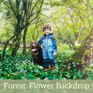 Forest Flower Digital Background, Digital Backdrop, Photo Backdrop, Child Photography, Nature Backdrop, Summer Backdrop, Spring Backdrop
