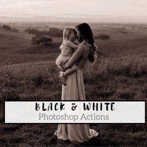 58 Pro Black And White Photoshop Actions - Family Actions, Wedding Actions, Children Actions, Moody Actions, Couple Actions, Studio Actions