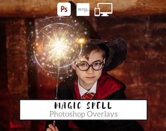 30 Realistic Magic Spell Photoshop Overlays - Transparent JPG, photoshop, overlays, easy to use, DIGITAL DOWNLOAD