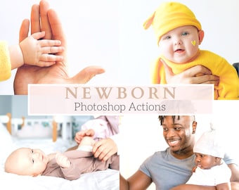 Newborn Photoshop Actions: Soft Bright Tones (ATN)