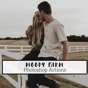 5 Pro Moody Farm Photoshop Actions - Great Portraits, Landscapes, Instagram, Bloggers, Rural, Wildlife, Outdoor And More - Film, Moody, Dark