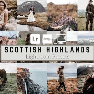 5 Scottish Highlands Mobile/Desktop Lightroom Presets - Moody Presets | Instagram Preset | Reise Preset | Landschaft Preset | Natur Presets
