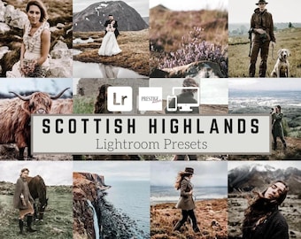 5 Scottish Highlands Mobile/Desktop Lightroom Presets - Moody Presets | Instagram Preset | Travel Preset | Landscape Preset | Nature Presets
