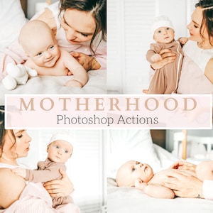 12 acciones de Photoshop sobre maternidad: ideales para familias, recién nacidos, niños, retratos, madres, sesiones de estudio, Instagram y más