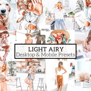 25 LIGHT AIRY Mobile/Desktop Lightroom Presets - Bright Mobile Preset, Airy Mobile Presets, Clean Bright Presets, Instagram Presets, Blogger