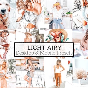 25 LIGHT AIRY Mobile/Desktop Lightroom Presets - Bright Mobile Preset, Airy Mobile Presets, Clean Bright Presets, Instagram Presets, Blogger