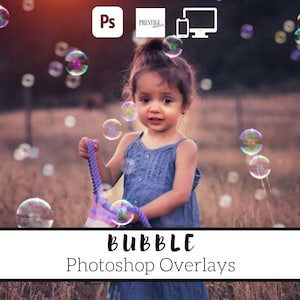 80 Realistic Bubble Photoshop Overlays Transparent JPG, photoshop, overlays, easy to use, DIGITAL DOWNLOAD 画像 1