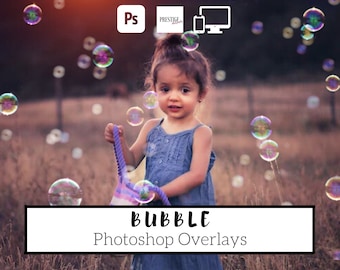 80 Realistische Bubble Photoshop Overlays - Transparente JPG, Photoshop, Overlays, einfach zu bedienen, DIGITAL DOWNLOAD