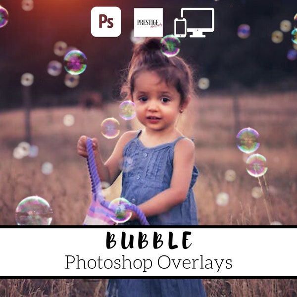 80 Realistic Bubble Photoshop Overlays - Transparent JPG, photoshop, overlays, easy to use, DIGITAL DOWNLOAD