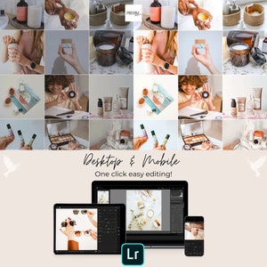 Before and after collage showing the transformation of product photos using clean and bright Lightroom presets for enhanced ecommerce photography.