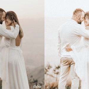 5 Airy Wedding Photoshop Actions Great for Weddings, Family, Children, Studio Shoots, Couples And More Romantic, Wedding Day, Marriage image 4