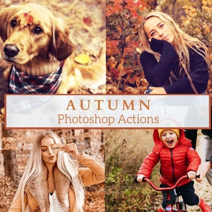 25 Pro Autumn Photoshop Actions - October Actions, Fall Actions, Halloween Actions, Cozy Actions, Warm Actions, Soft Actions, Instagram