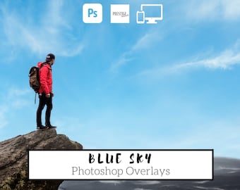 100 superpositions réalistes de Photoshop Blue Sky - JPG transparent, Photoshop, superpositions, faciles à utiliser, TÉLÉCHARGEMENT NUMÉRIQUE
