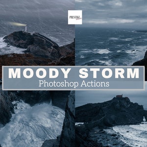 5 Moody Storm Photoshop Actions: Landscape & Portrait Effects (ATN)