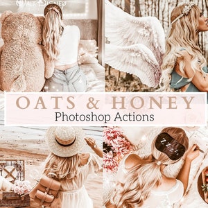 5 Pro Oats And Honey Photoshop Actions - Golden Actions, Warm Actions, Airy Actions, Summer Actions, Instagram Actions, Blogger Actions
