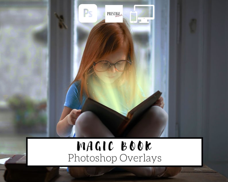 20 Magic Book Realistic Photoshop Overlays: Light Effects (digital ...