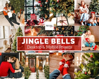 12 Jingle Bells Christmas Mobile/Desktop Lightroom Presets - Festive, December, Family, Portrait, Xmas, Winter, Holiday Season, Children DNG