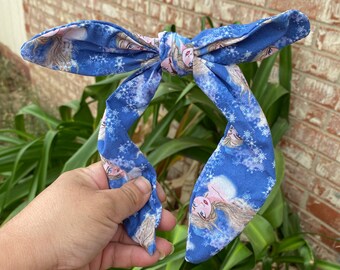 Handmade top knot headband Elsa frozen