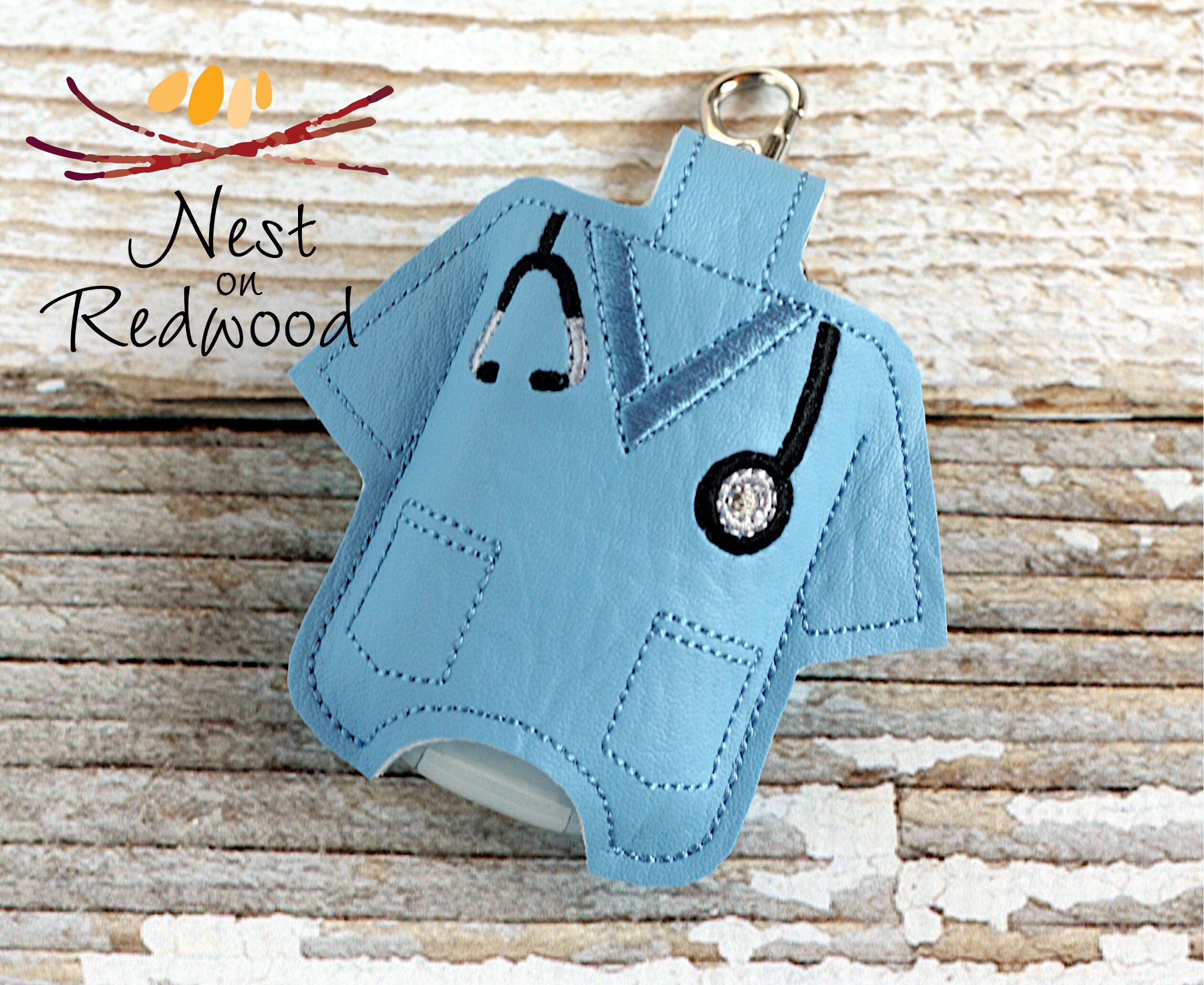 Scrub top Hand Sanitizer Holder Scrubs & Stethoscope Nurses Etsy