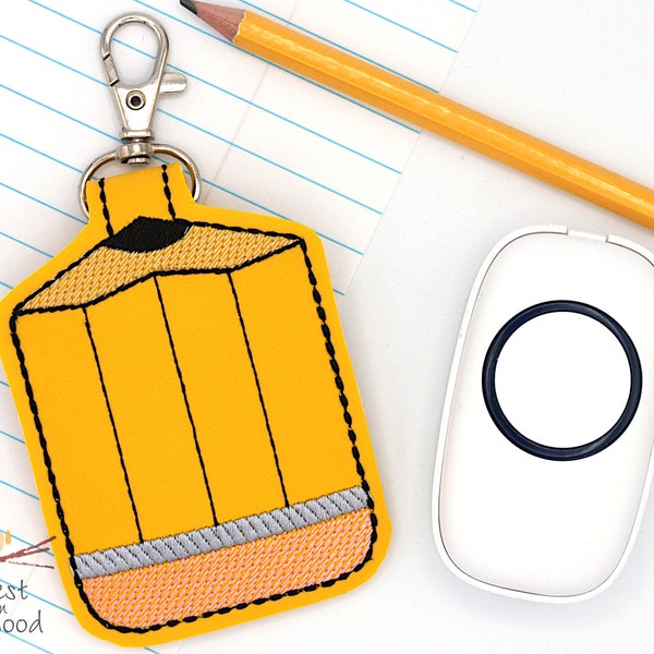 Pencil Classroom Doorbell Holder, Class Bell Case Key Chain, Lanyard Accessory, Teacher Gift, Teacher Appreciation