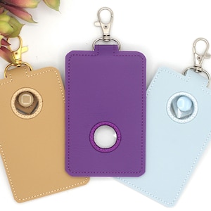 Plain Alarm Badge Holder Top Button, Blank Alert ID Card Case, Teacher Gift