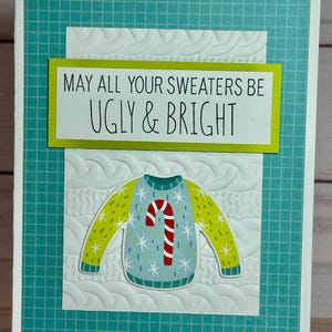 Handmade Christmas Card - Ugly Sweater