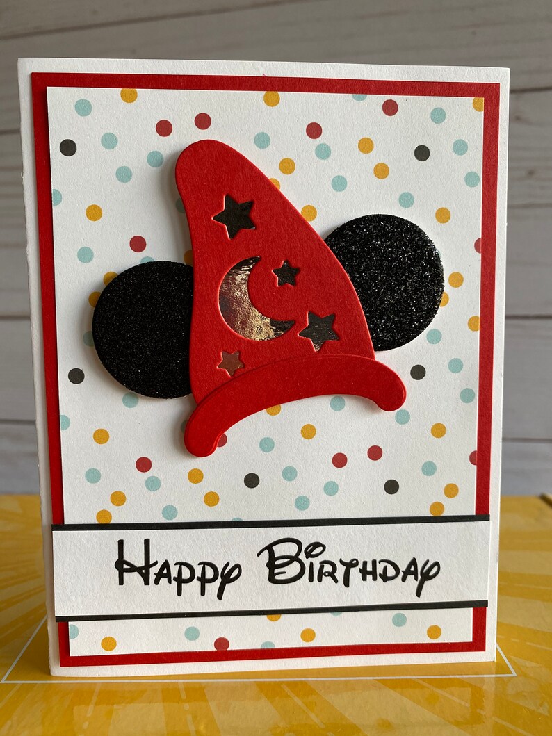 DIY Disney Card Making Kit Mickey Mouse Birthday Greeting Etsy