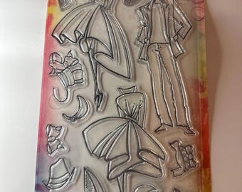 Clear Stamp Set 5” x 9” - Ranger  dylusions Couture Collection - New!