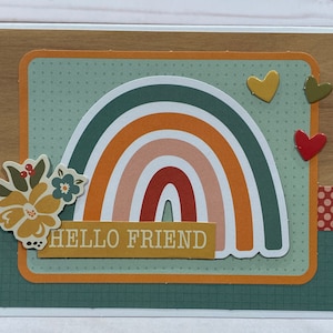 Handmade Friendship Card - Thinking of You - Just Because Card - Rainbow