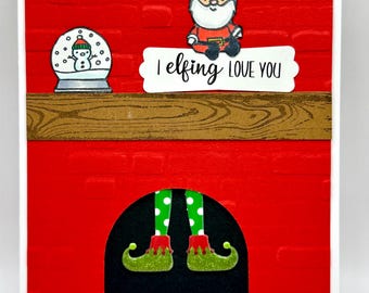 Handmade Christmas Card - Santa’s Elf