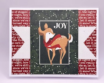 Handmade Christmas Card - reindeer