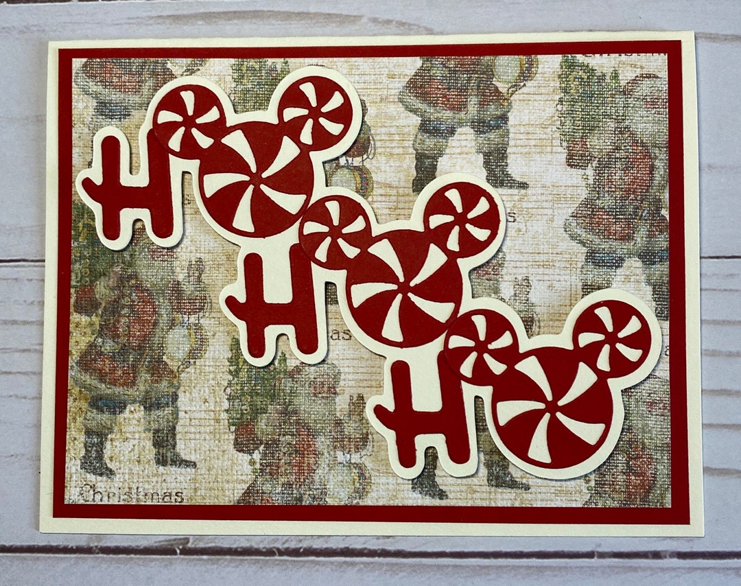 Handmade Disney Christmas Card Mickey Mouse Etsy