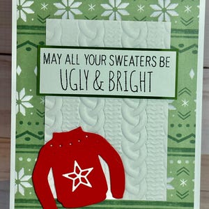 Handmade Christmas Card - Ugly Sweater
