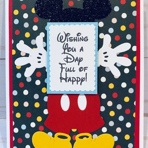 Handmade Disney Birthday Card Mickey Mouse - Classic Mickey Mouse greeting card