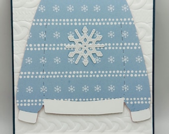 Handmade Christmas Card - Warm Cozy Holiday Sweater