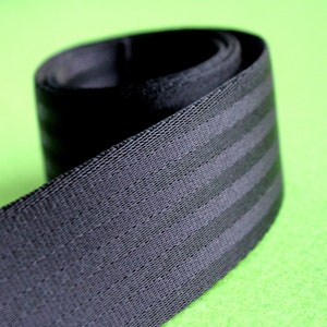 Seat belt strap, 38 mm wide, black