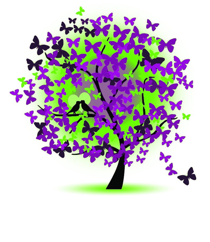 Wedding Candle butterfly Tree personalized