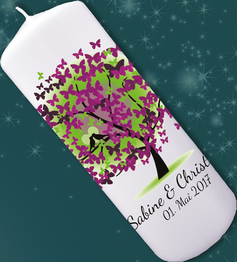 Wedding Candle butterfly Tree personalized