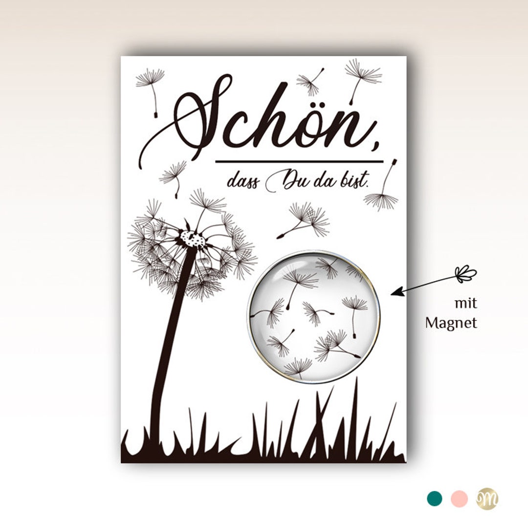 Gastgeschenk zur Hochzeit "Briana" Karte mit Pusteblume
