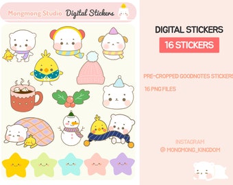 Daily Cute Digital Stickers for Digital Planner Kawaii Digital Stickers ...