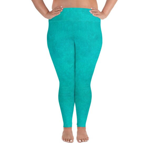 Teal Leggings 2XL 3XL 4XL 5XL 6XL Womens Leggings Allover Etsy UK