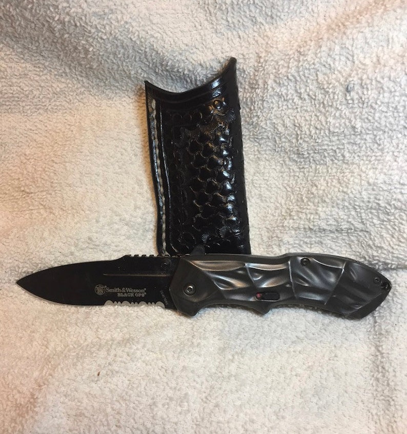 Leather Lock Blade Knife Sheath Etsy