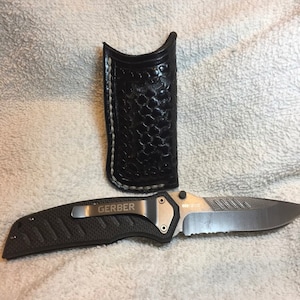 Leather lock blade knife sheath