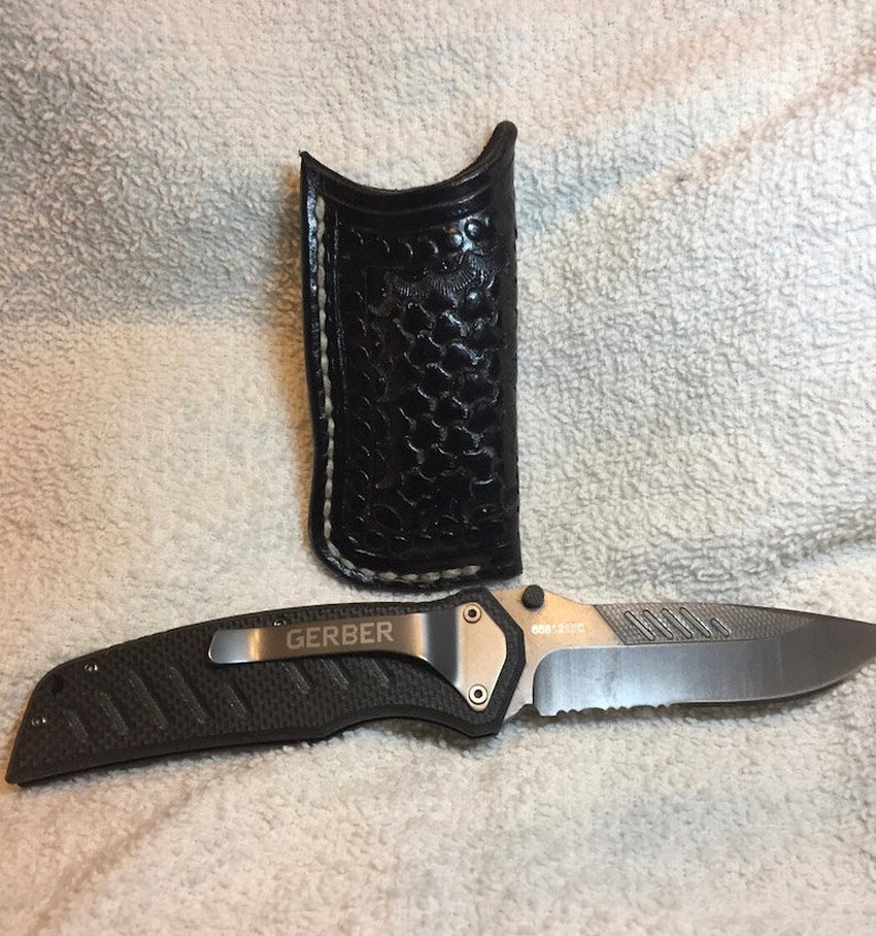 Leather Lock Blade Knife Sheath Etsy