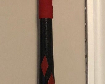 WOODEN Harley Quinn Black Comic Bat Replica