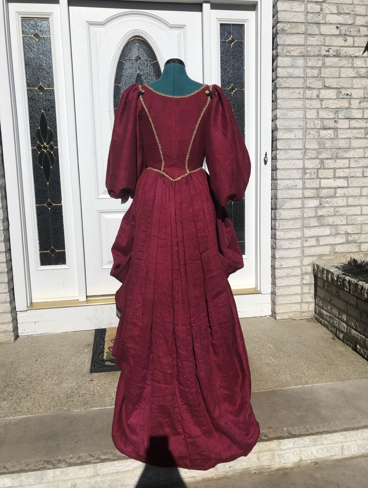 red with gold prom dresses Lace-Up Mermaid Long Gold Prom Dress with Sequins main image 0