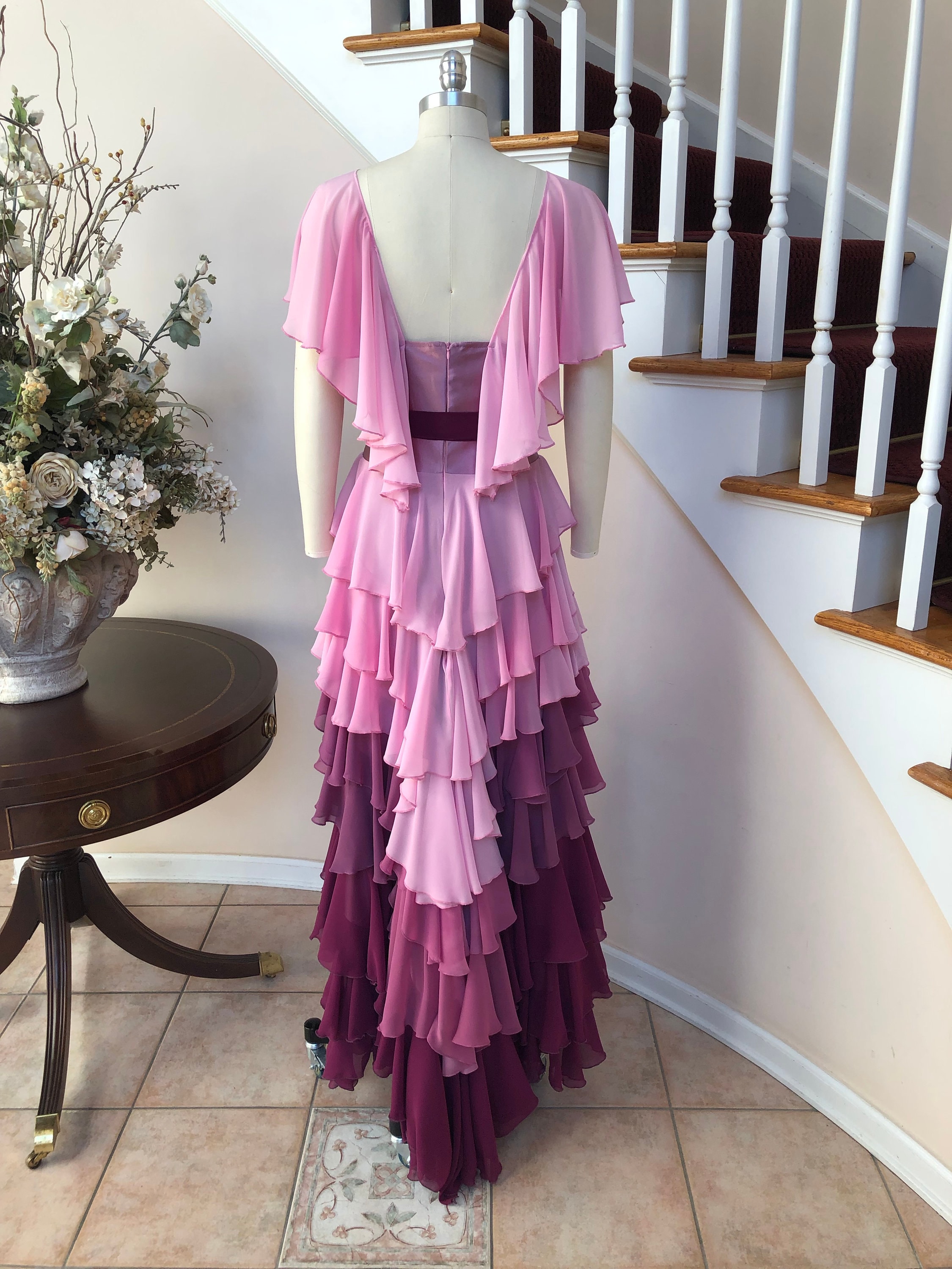 hermione winter ball dress Hermione Granger Yule Ball Ruffled Pink Dress Celebrity Glamz
