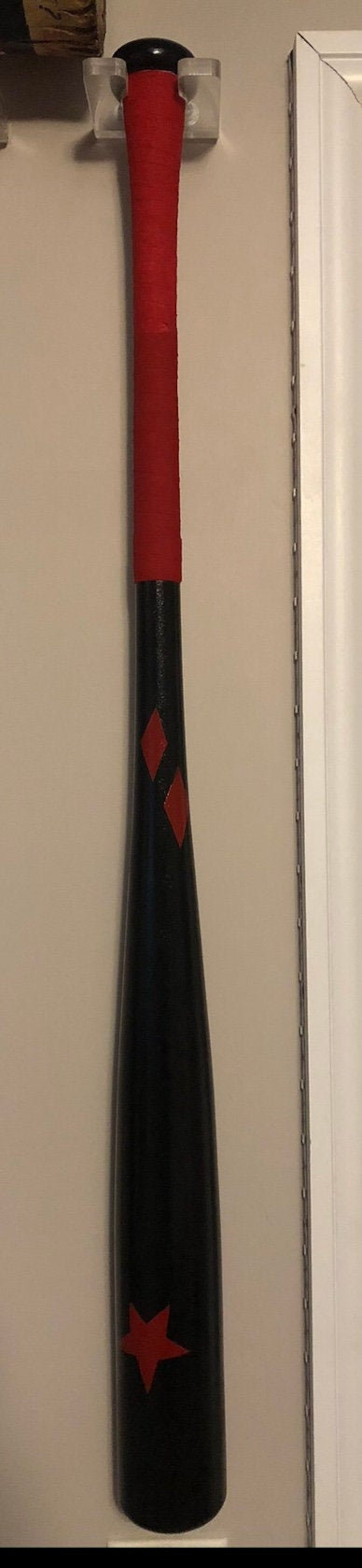WOODEN Harley Quinn Black Comic Bat Replica Etsy