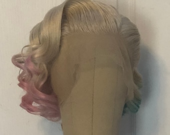 Harley Quinn Birds of Prey Marilyn Monroe Full Lace Human Hair Wig